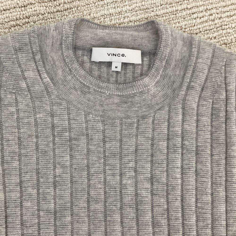Vince Mixed Rib Cashmere Sweater - Picture 6 of 6